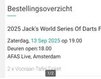 Tickets Darts world series Amsterdam 13/14 sept, Tickets en Kaartjes, Twee personen