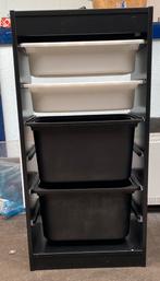 IKEA Trofast Ladekast Zwart inclusief 4 bakken, Minder dan 50 cm, Gebruikt, Kunststof, Trofast