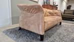 Mooie cognac leren 2 zits vintage design bank, Gebruikt, 150 tot 200 cm, Tweepersoons, Rechte bank