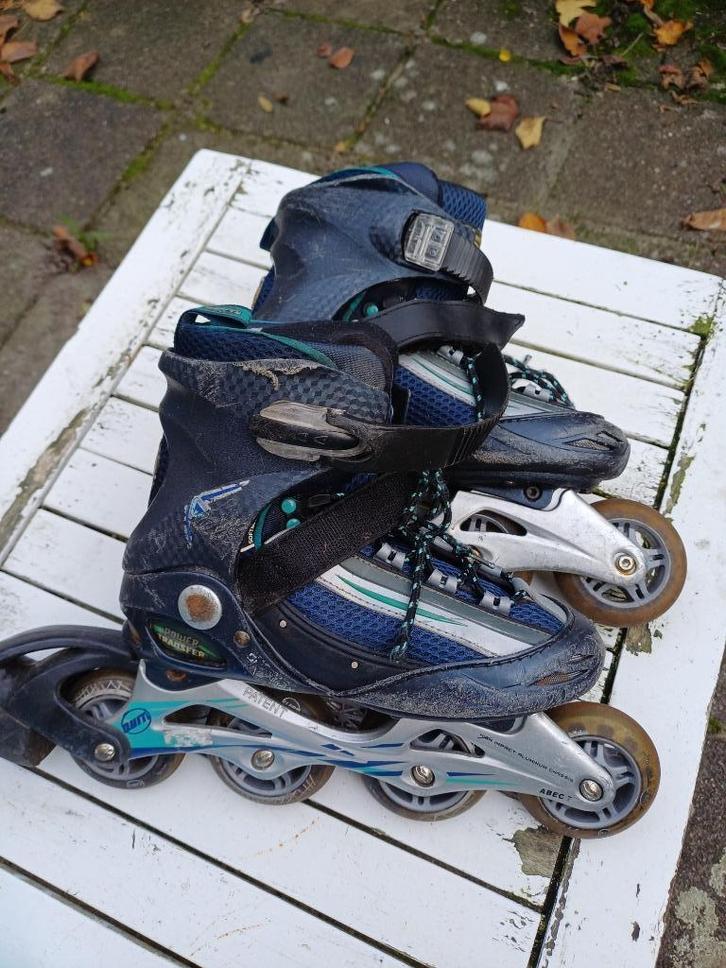Skeelers maat 36 – ABEC 7 – donkerblauw, Sport en Fitness, Skeelers, Gebruikt, Inline skates 4 wielen, Overige merken, Dames, Heren