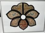 Antieke 19e Qing Chinees op zijde fijn geborduurde kraag., Antiek en Kunst, Ophalen of Verzenden