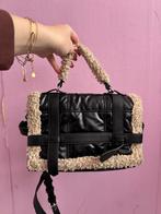 Zara tas met bontvoering, Sieraden, Tassen en Uiterlijk, Tassen | Damestassen, Ophalen of Verzenden, Zo goed als nieuw, Zwart