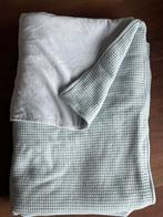 Cottonbaby ledikantdeken 4seizoen- lichtgroen wafel/teddy, Ophalen, Zo goed als nieuw, 100 cm of meer, Deken