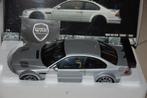 1:18 BMW M3 E46 GTR street silver Minichamps diecast WRH, Hobby en Vrije tijd, Modelauto's | 1:18, Verzenden, Zo goed als nieuw