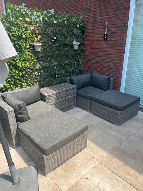 Luxe loungeset voor tuin of balkon, Tuin en Terras, Tuinsets en Loungesets, Zo goed als nieuw, Wicker, Ophalen