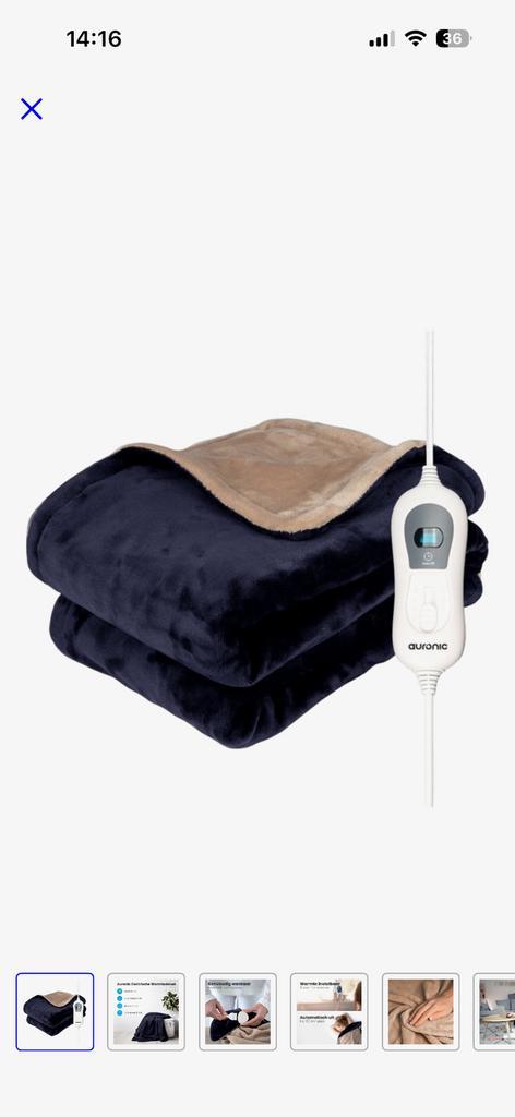 elektrische deken - warmtedeken - 2 persoons - 3 standen, Huis en Inrichting, Woonaccessoires | Plaids en Woondekens, Zo goed als nieuw