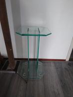 GRATIS glazen bijzettafeltje (alleen af te halen), Ophalen, Minder dan 55 cm, Gebruikt, Rond