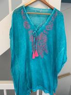 TEAL BLAUW KATOEN KAFTAN, MAAT; L/XL, Ophalen of Verzenden, Nieuw, Maat 42/44 (L), Blauw