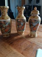 3 Japanse Satsuma vazen, Antiek en Kunst, Antiek | Vazen, Ophalen