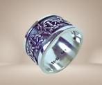 Zware 925 zilveren PADDO’S overlay TAXCO ring M18/18,5!, 18 tot 19, Verzenden, Ssiesvintagesieraden@gmail.com, Zo goed als nieuw