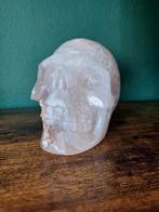 Skull bloemagaat roze druzy, Verzamelen, Mineralen en Fossielen, Verzenden