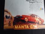 Opel Manta GT/J – originele advertentie 1980, Auto's, Ophalen of Verzenden, Zo goed als nieuw
