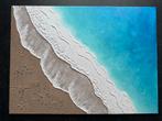 Textuur Acryl Schilderij - Strandlandschap 55x78, Ophalen of Verzenden
