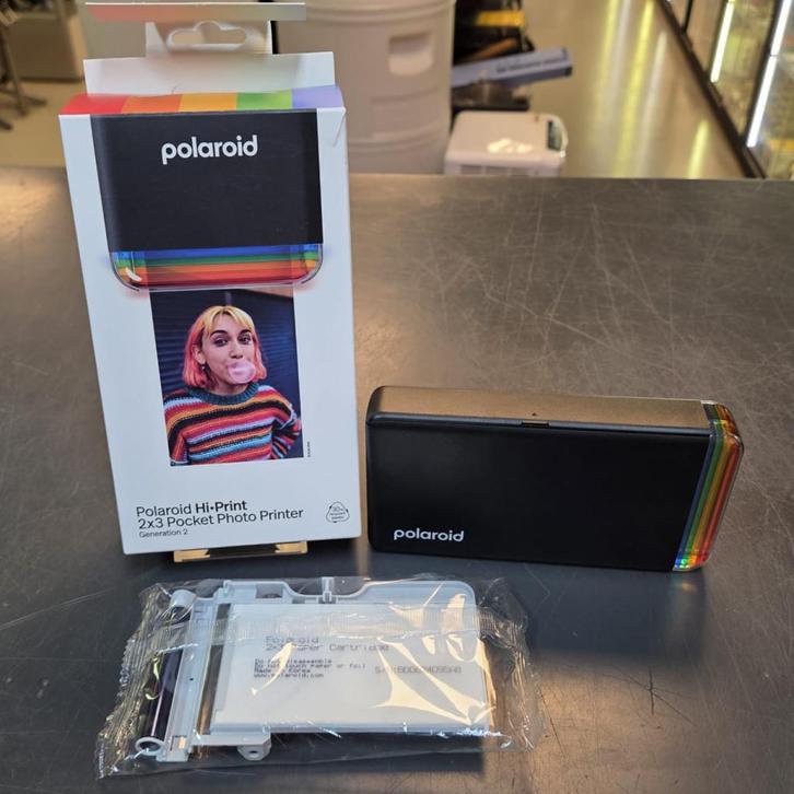 Polaroid Hi-Print 2x3 Pocket Photo Printer Gen 2 + papier, Audio, Tv en Foto, Fotografie | Fotopapier, Zo goed als nieuw