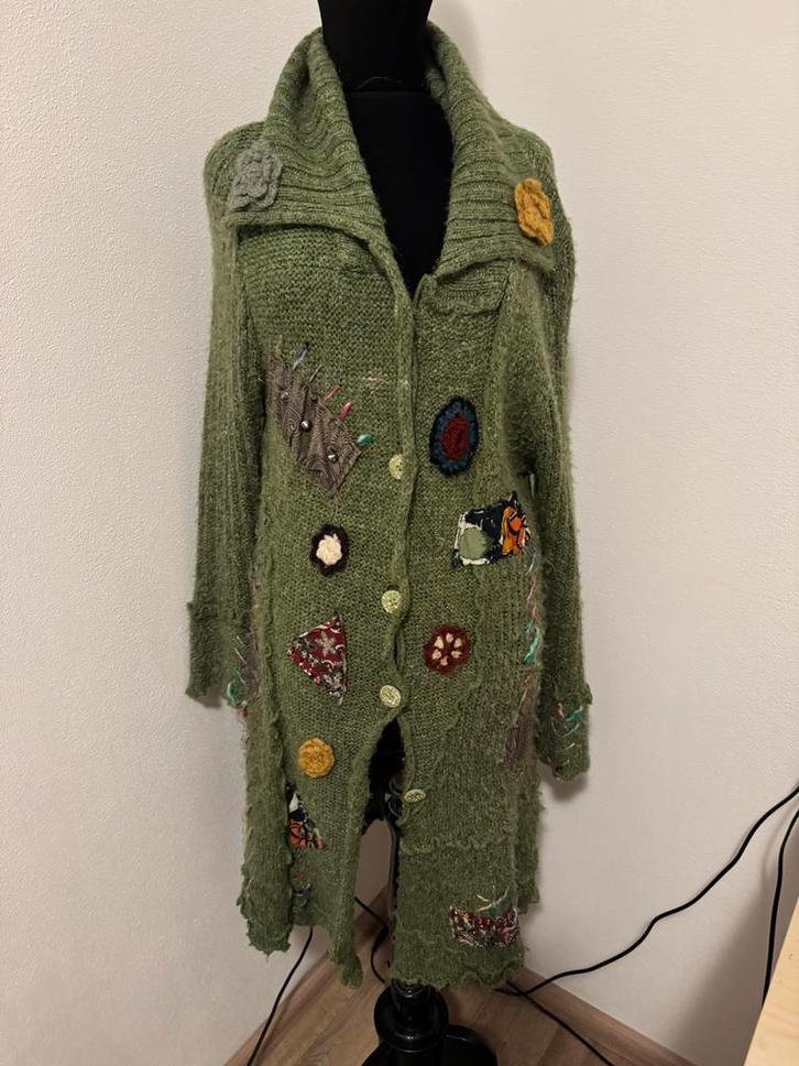 Mooi lang apart lang vest, Kleding | Dames, Truien en Vesten, Gedragen, Maat 38/40 (M), Groen, Ophalen of Verzenden