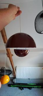 Flowerpot lamp donker rood hanglamp tafellamp, Ophalen of Verzenden, Zo goed als nieuw, Minder dan 50 cm