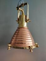 LOT: 4 prachtige 1960's koperen scheepslamp H: 47cm D: 37cm, Minder dan 50 cm, Gebruikt, Industrieel, vintage, cottage, nautical