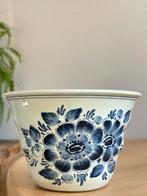 Vintage Delfts blauwe hang bloempot, Huis en Inrichting, Blauw, Aardewerk of Porselein, Ophalen of Verzenden, Zo goed als nieuw