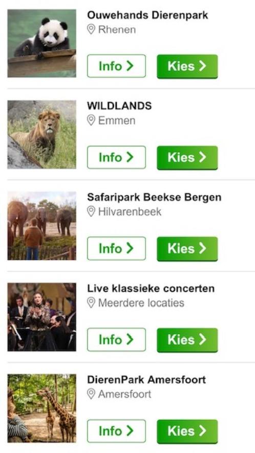 Uitstapje naar keuze: pretpark, dierentuin, museum, wellness, Tickets en Kaartjes, Recreatie | Pretparken en Attractieparken, Drie personen of meer