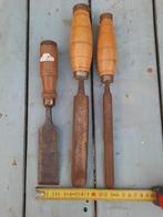 3 oude beitels 1beitel 2 gutsen, Ophalen of Verzenden