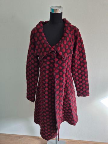 Jas98 - Donkerrood Heart vest-jas maat L (1) beschikbaar voor biedingen
