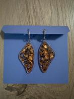 Nieuwe oorbellen , roodkoper kleur en zwart, Overige materialen, Hangers, Zwart, Nieuw