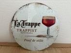 Prachtig vintage rond La Trappe bord (20x20), Ophalen of Verzenden, Zo goed als nieuw, Reclamebord, Plaat of Schild, La Trappe