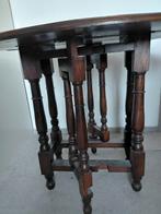 Antiek Ovaal Opklapbaar Tafeltje, Antiek en Kunst, Antiek | Meubels | Tafels, Ophalen of Verzenden