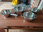 Pannenset Sola, Huis en Inrichting, Keuken | Potten en Pannen, Ophalen of Verzenden, Gebruikt, Rvs, Pannenset