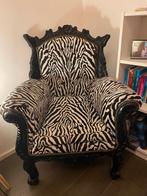 Barokke zebra print stoel, Huis en Inrichting, Fauteuils, Ophalen, Gebruikt, Barok, 75 tot 100 cm