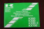 Kawasaki KX60 KX80 KX80 II KX100 1998 owner's manual, Verzenden, Kawasaki