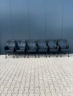 Montis chaplin eetkamerstoel - zwart leer wieltjes, Huis en Inrichting, Zwart, Ophalen of Verzenden, Zo goed als nieuw, Metaal