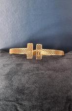 Gouden T armband., Ophalen of Verzenden, Nieuw, Goud, Staal