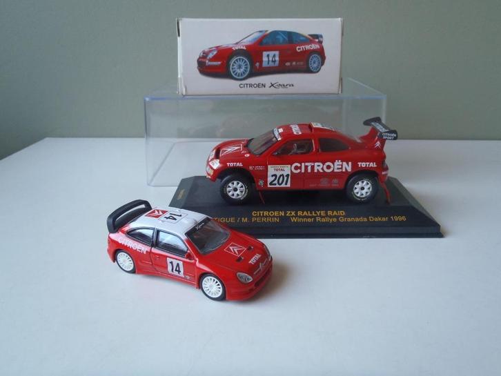 IXO 1:43 ZX Rally Raid Granada Dakar 1996.+Xsara WRC Rally, Hobby en Vrije tijd, Modelauto's | 1:43, Zo goed als nieuw, Auto, Overige merken
