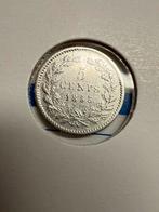 Heel zeldzaam stuivertje 1853 willem III, Koning Willem III, Zilver, Ophalen of Verzenden, Losse munt