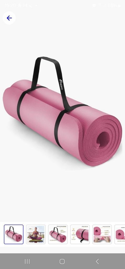 Nieuwe Tresko Roze Yogamat - 190x100x1,5 cm, Tresko, Unknown, Nieuw, Ophalen of Verzenden