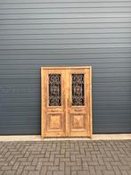 Antieke dubbele deur met smeedijzer, Ophalen of Verzenden, Zo goed als nieuw