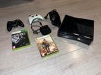 Xbox 360 zwart compleet met spellen, Ophalen of Verzenden, Gebruikt, Met 2 controllers