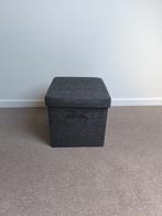 Poef met opbergruimte grijs, Ophalen, Minder dan 50 cm, Vierkant, Minder dan 50 cm