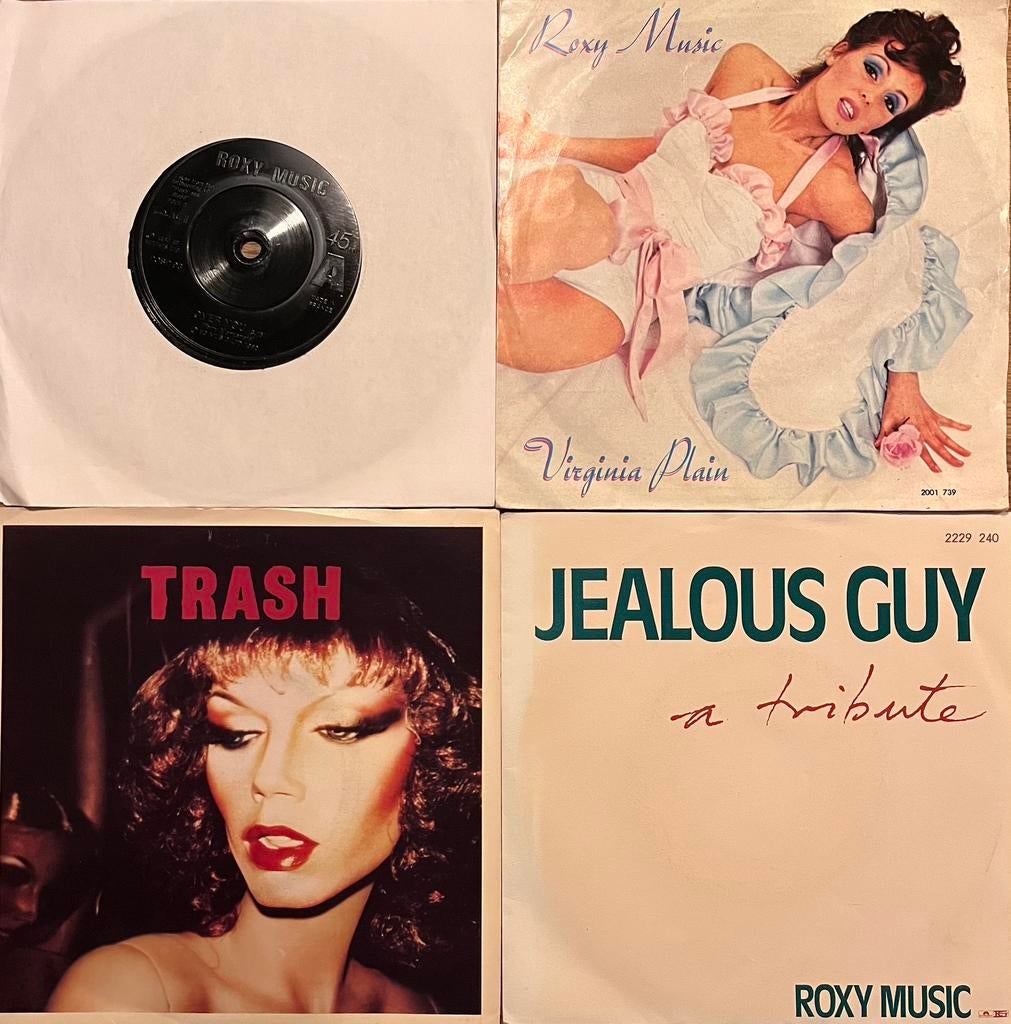 Roxy Music: 4 vinyl singles, Ophalen of Verzenden, Gebruikt, Pop