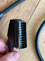 SCART kabel 1 meter – met verloopstekker Goede staat, wer, Ophalen of Verzenden, Gebruikt, Minder dan 2 meter, Scartkabel
