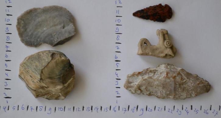 verzameling Neolithicum Vuursteen werktuigen stenen tijdperk, Verzamelen, Mineralen en Fossielen, Overige typen, Ophalen