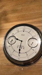 Prachtige zilverkleurige grote klok van Riviera maison., Huis en Inrichting, Ophalen of Verzenden, Zo goed als nieuw