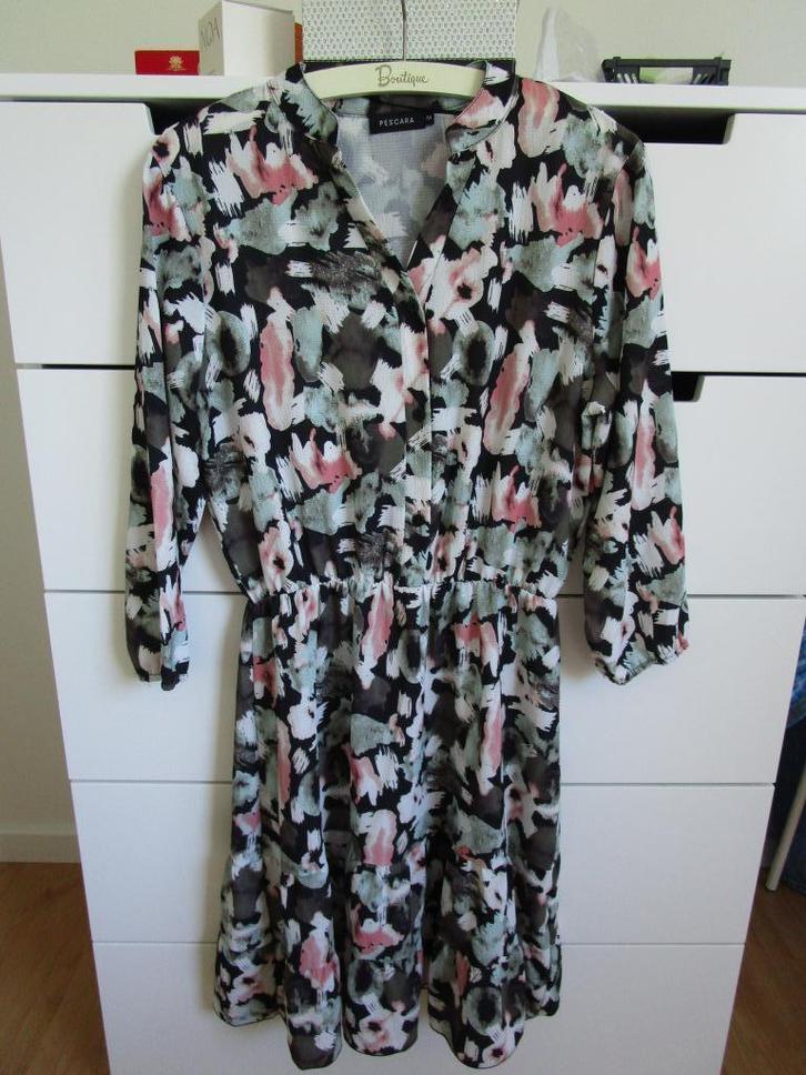 Pescara - jurk met all over print en lange mouwen maat M, Kleding | Dames, Jurken, Zo goed als nieuw, Maat 42/44 (L), Ophalen of Verzenden