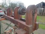 Houten draaibank 2 glas in lood, Antiek en Kunst, Ophalen of Verzenden