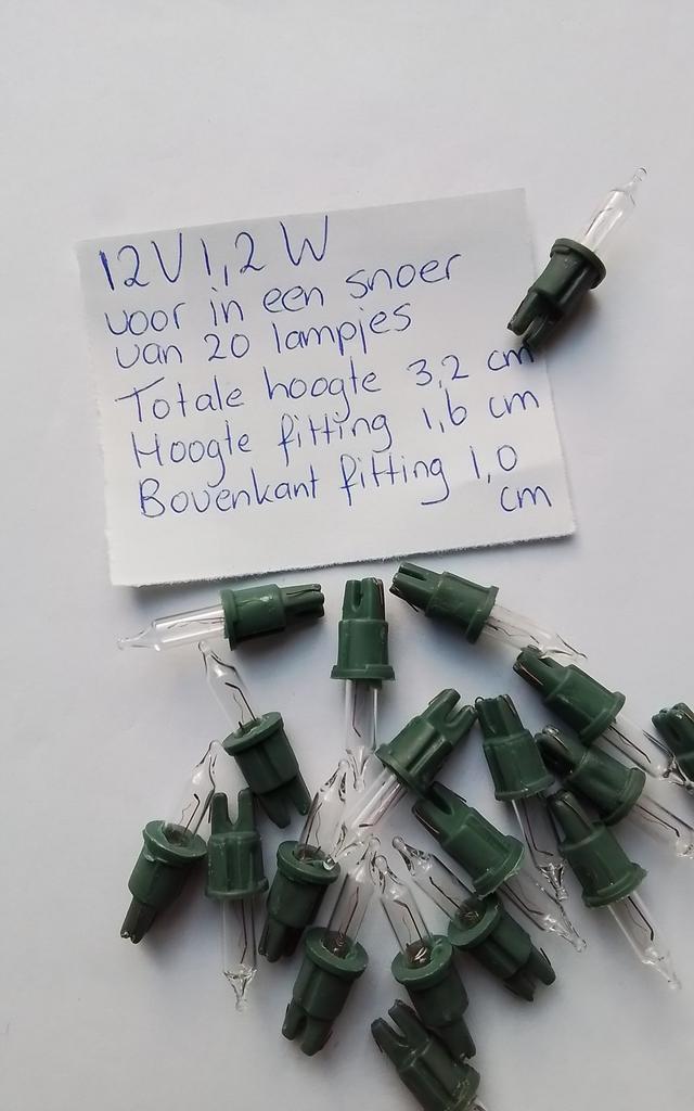 12V 1,2W reservelampjes kerstverlichting insteeklampjes, Diversen, Kerst, Ophalen of Verzenden