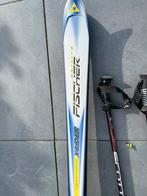 Fischer carve ski’ s met skistokken, Ophalen, 160 tot 180 cm, Carve, Skiën