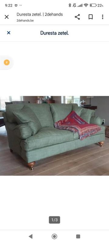 Duresta sofa, grote tweezit  beschikbaar voor biedingen