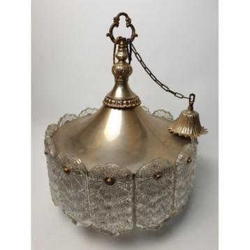 # Vintage plafondlamp van kristal glas en metaal lamp beschikbaar voor biedingen