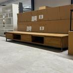 tv dressoir 280cm japandi teak meubel kast, Ophalen, Japandi, Nieuw, 200 cm of meer